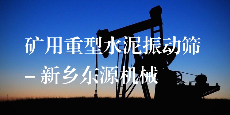 礦用重型水泥振動篩 - 新鄉(xiāng)東源機(jī)械