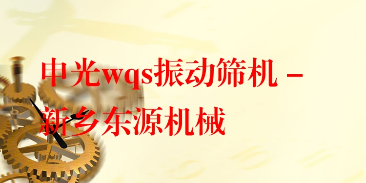 申光wqs振動篩機(jī) - 新鄉(xiāng)東源機(jī)械