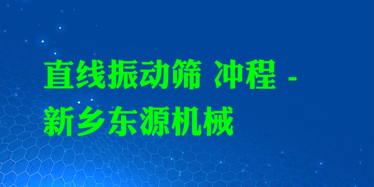 直線振動篩 沖程 - 新鄉(xiāng)東源機(jī)械