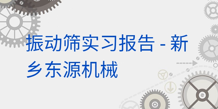 振動篩實習(xí)報告 - 新鄉(xiāng)東源機(jī)械