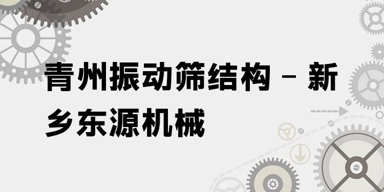 青州振動篩結構 - 新鄉(xiāng)東源機械