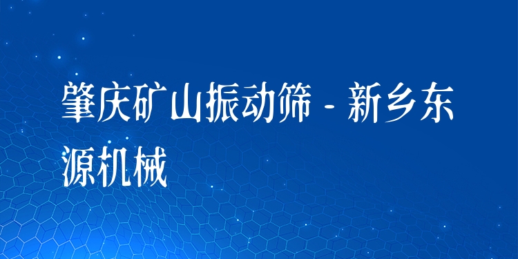 肇慶礦山振動(dòng)篩 - 新鄉(xiāng)東源機(jī)械