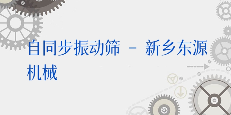 自同步振動篩 - 新鄉(xiāng)東源機械