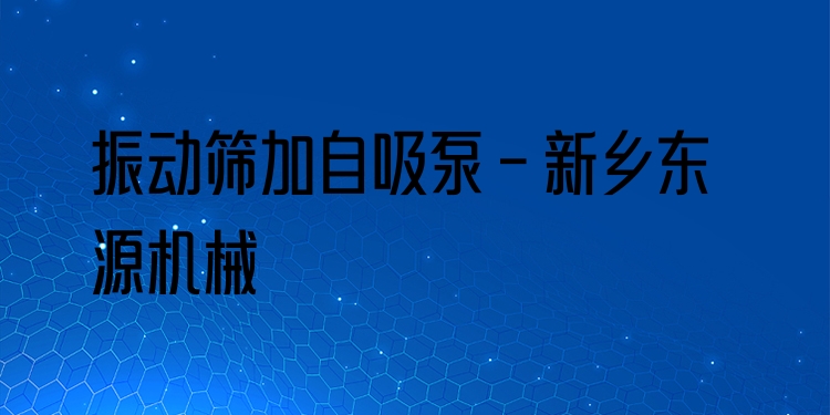振動(dòng)篩加自吸泵 - 新鄉(xiāng)東源機(jī)械