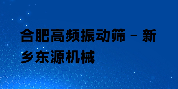 合肥高頻振動(dòng)篩 - 新鄉(xiāng)東源機(jī)械