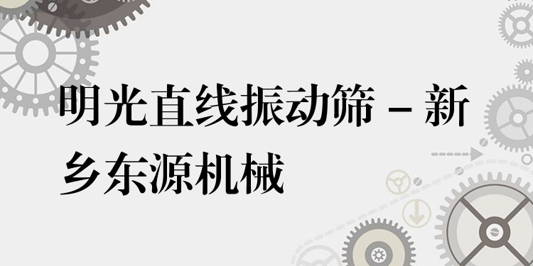 明光直線振動(dòng)篩 - 新鄉(xiāng)東源機(jī)械