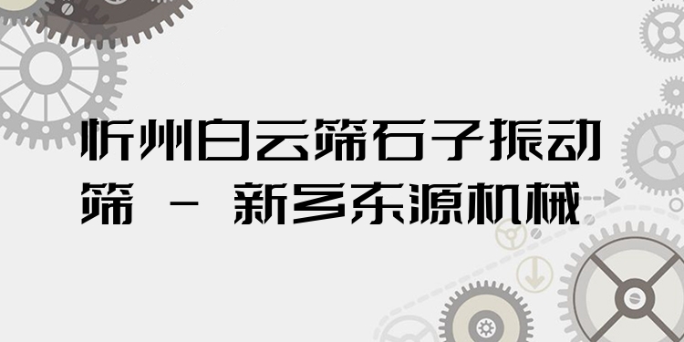 忻州白云篩石子振動篩 - 新鄉(xiāng)東源機械