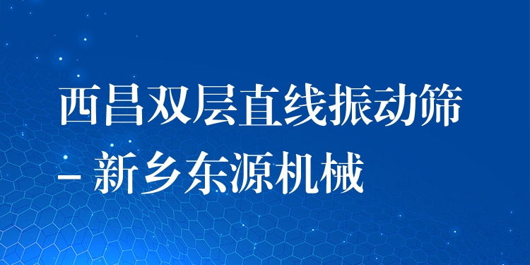 西昌雙層直線振動(dòng)篩 - 新鄉(xiāng)東源機(jī)械