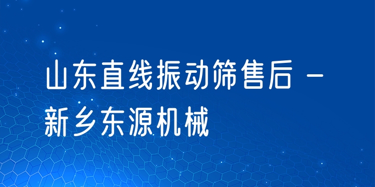 山東直線振動(dòng)篩售后 - 新鄉(xiāng)東源機(jī)械