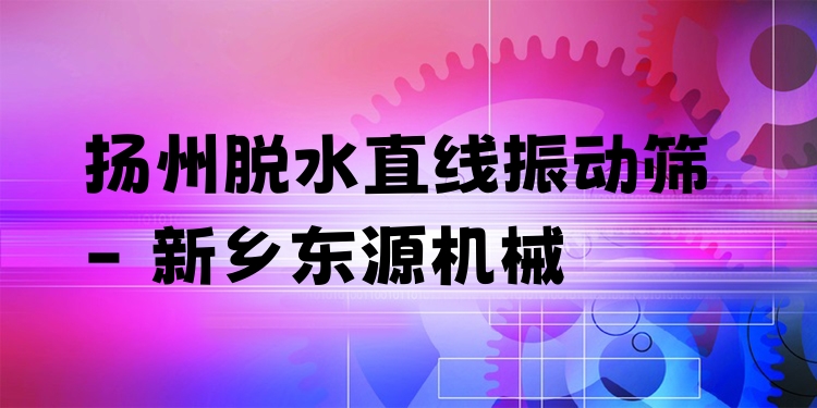 揚(yáng)州脫水直線振動(dòng)篩 - 新鄉(xiāng)東源機(jī)械