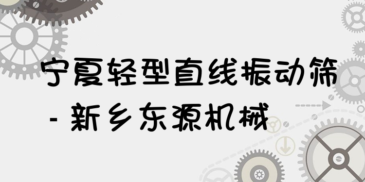 寧夏輕型直線振動(dòng)篩 - 新鄉(xiāng)東源機(jī)械