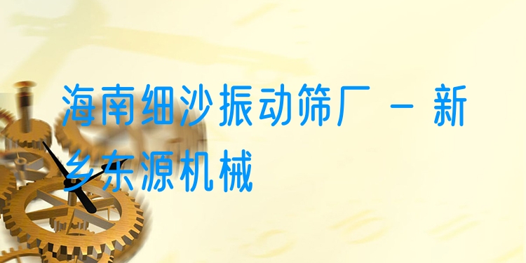 海南細(xì)沙振動(dòng)篩廠 - 新鄉(xiāng)東源機(jī)械