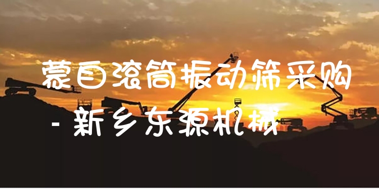 蒙自滾筒振動篩采購 - 新鄉(xiāng)東源機械