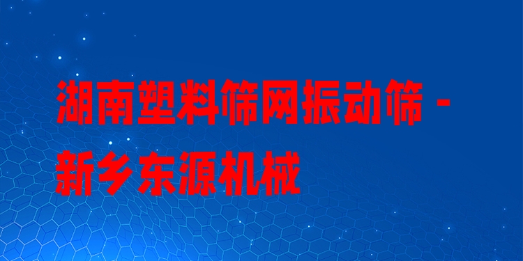 湖南塑料篩網(wǎng)振動篩 - 新鄉(xiāng)東源機械