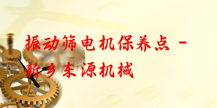 振動篩電機保養(yǎng)點 - 新鄉(xiāng)東源機械