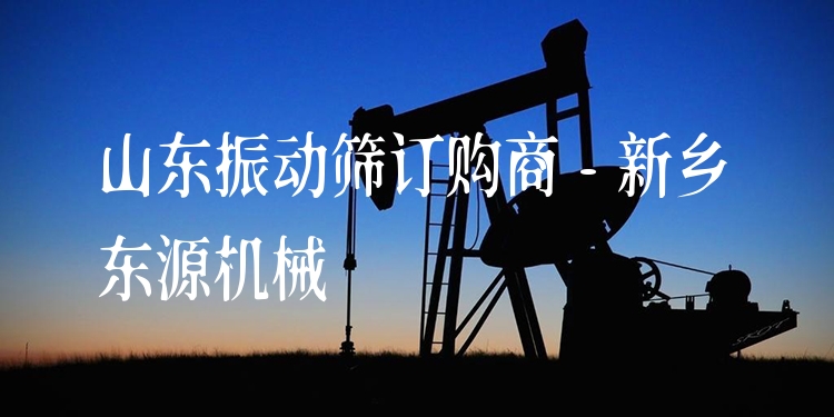 山東振動篩訂購商 - 新鄉(xiāng)東源機(jī)械