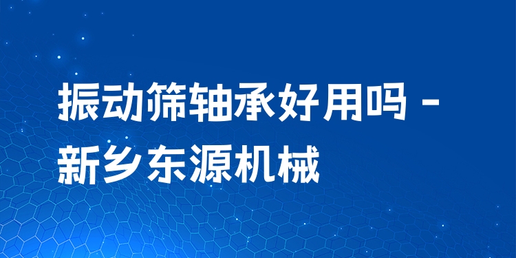 振動篩軸承好用嗎 - 新鄉(xiāng)東源機(jī)械
