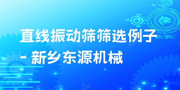 直線振動篩篩選例子 - 新鄉(xiāng)東源機(jī)械