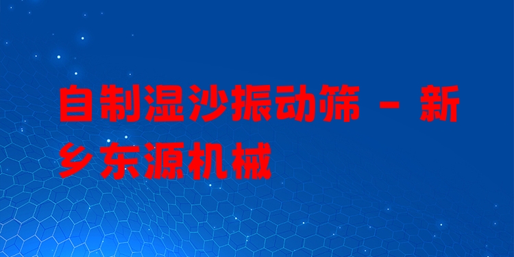 自制濕沙振動篩 - 新鄉(xiāng)東源機械