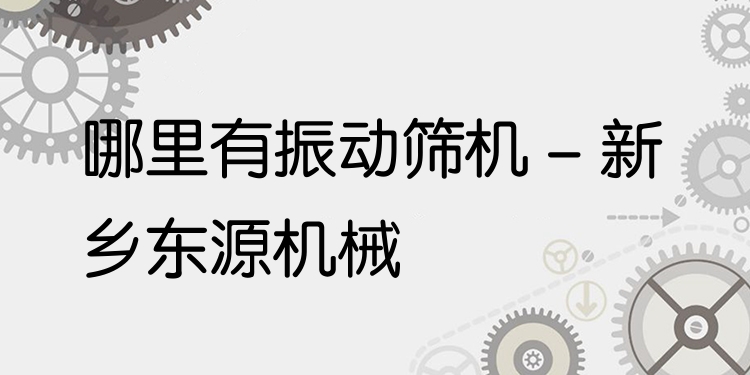 哪里有振動(dòng)篩機(jī) - 新鄉(xiāng)東源機(jī)械