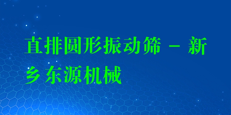 直排圓形振動篩 - 新鄉(xiāng)東源機(jī)械