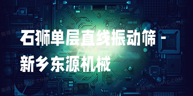 石獅單層直線振動篩 - 新鄉(xiāng)東源機(jī)械