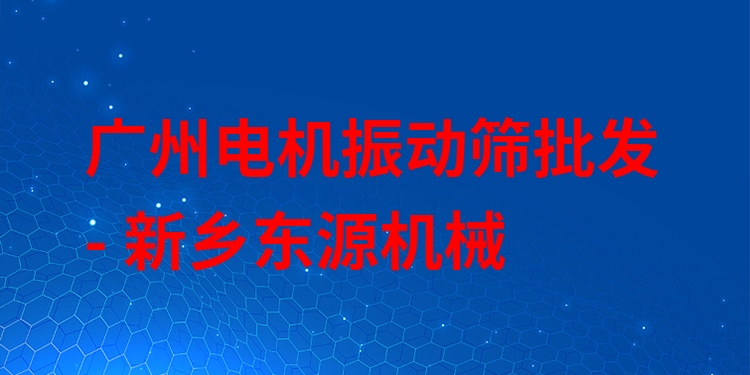 廣州電機振動篩批發(fā) - 新鄉(xiāng)東源機械