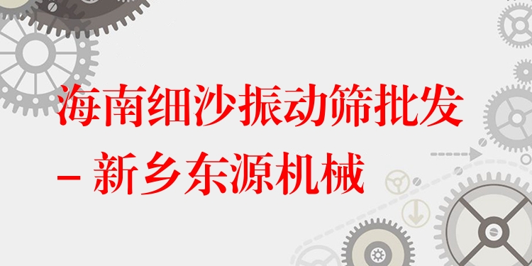 海南細(xì)沙振動(dòng)篩批發(fā) - 新鄉(xiāng)東源機(jī)械