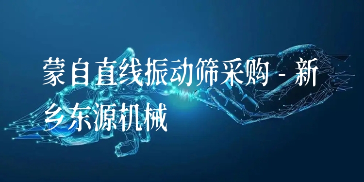 蒙自直線振動(dòng)篩采購(gòu) - 新鄉(xiāng)東源機(jī)械