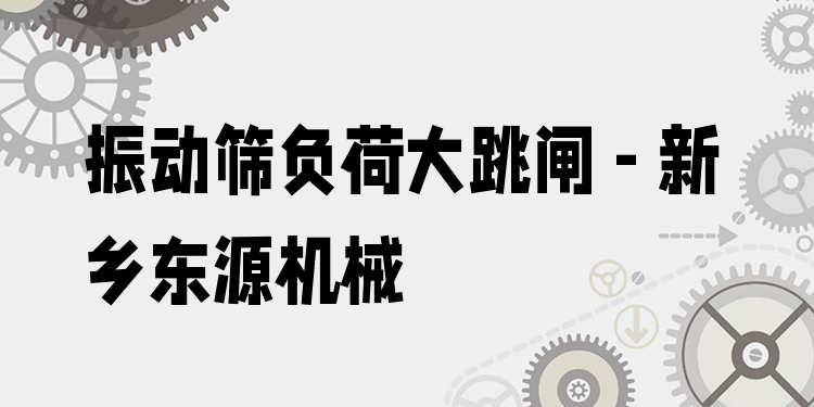 振動(dòng)篩負(fù)荷大跳閘 - 新鄉(xiāng)東源機(jī)械