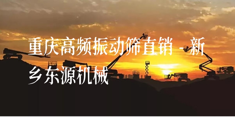 重慶高頻振動篩直銷 - 新鄉(xiāng)東源機(jī)械
