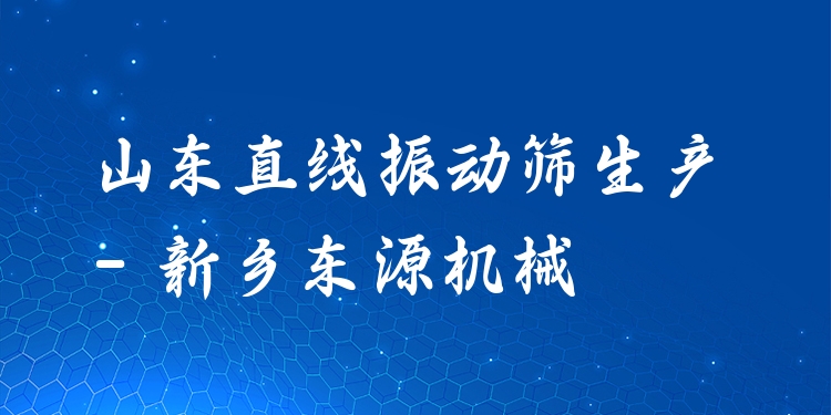 山東直線振動篩生產(chǎn) - 新鄉(xiāng)東源機(jī)械