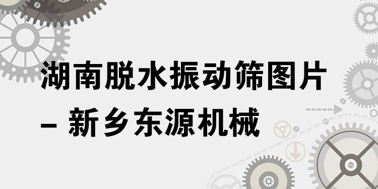 湖南脫水振動篩圖片 - 新鄉(xiāng)東源機械