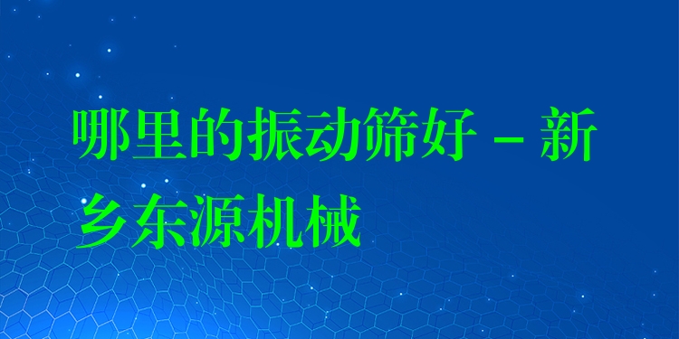 哪里的振動(dòng)篩好 - 新鄉(xiāng)東源機(jī)械