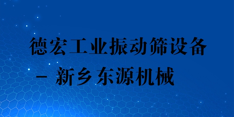 德宏工業(yè)振動篩設(shè)備 - 新鄉(xiāng)東源機械