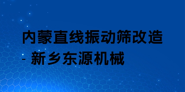 內(nèi)蒙直線振動篩改造 - 新鄉(xiāng)東源機(jī)械