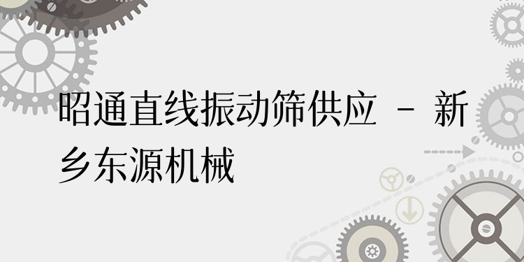 昭通直線振動篩供應(yīng) - 新鄉(xiāng)東源機(jī)械